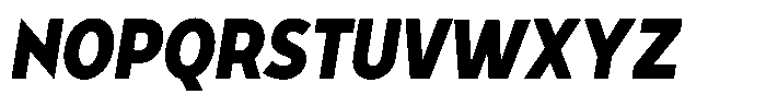 Tady Bold X-High Condensed Italic Font UPPERCASE