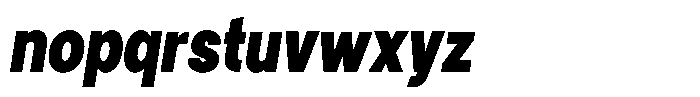 Tady Bold X-High Condensed Italic Font LOWERCASE