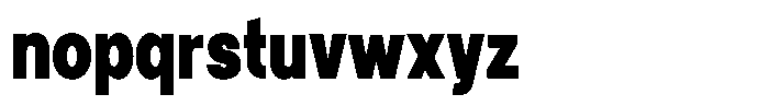 Tady Bold X-High Condensed Font LOWERCASE
