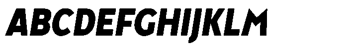 Tady Bold X-Low Condensed Italic Font UPPERCASE