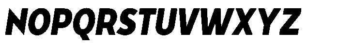 Tady Bold X-Low Condensed Italic Font UPPERCASE