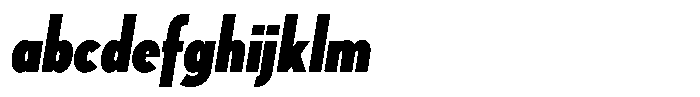 Tady Bold X-Low Condensed Italic FONT