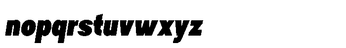 Tady Bold X-Low Condensed Italic Font LOWERCASE