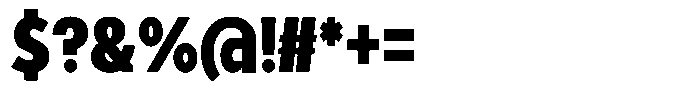 Tady Bold X-Low Condensed Font OTHER CHARS