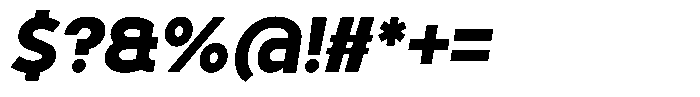 Tady Bold X-Low Italic Font OTHER CHARS