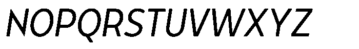 Tady Book X-High Condensed Italic Font UPPERCASE