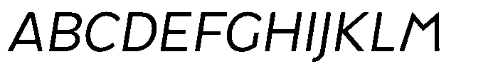 Tady Book X-High Italic Font UPPERCASE