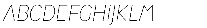 Tady Hairline X-High Condensed Italic Font UPPERCASE