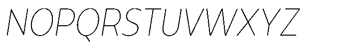 Tady Hairline X-Low Condensed Italic Font UPPERCASE