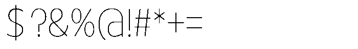 Tady Hairline X-Low Condensed Font OTHER CHARS