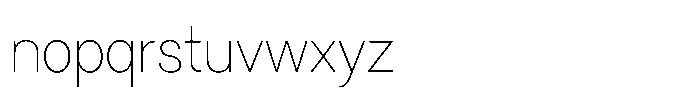 Tady Hairline X-Low Condensed Font LOWERCASE