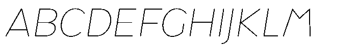 Tady Hairline X-Low Italic Font UPPERCASE
