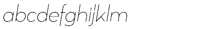 Tady Hairline X-Low Italic FONT