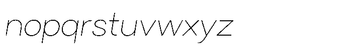 Tady Hairline X-Low Italic Font LOWERCASE