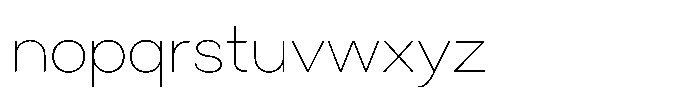 Tady Hairline X-Low Font LOWERCASE