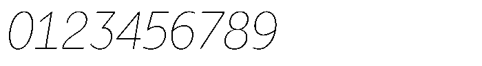 Tady Hairline X-Med Condensed Italic Font OTHER CHARS