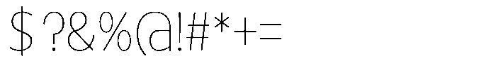 Tady Hairline X-Med Condensed Font OTHER CHARS