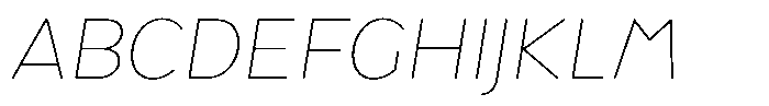 Tady Hairline X-Med Italic Font UPPERCASE