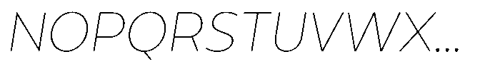 Tady Hairline X-Med Italic Font UPPERCASE