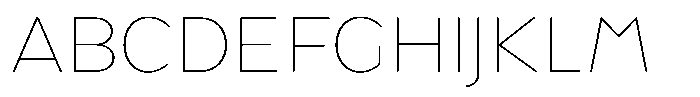 Tady Hairline X-Med Font UPPERCASE