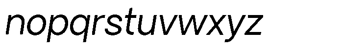 Tady Italic VF Font LOWERCASE