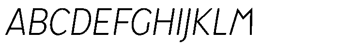 Tady Light X-High Condensed Italic Font UPPERCASE