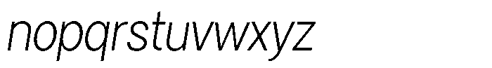 Tady Light X-High Condensed Italic Font LOWERCASE