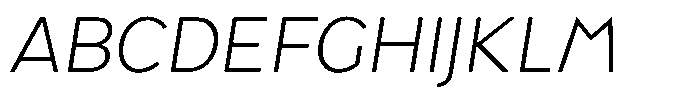 Tady Light X-High Italic Font UPPERCASE