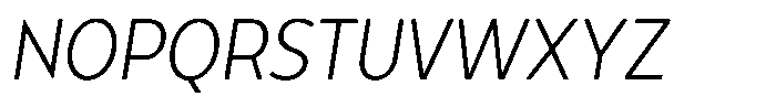 Tady Light X-Low Condensed Italic Font UPPERCASE