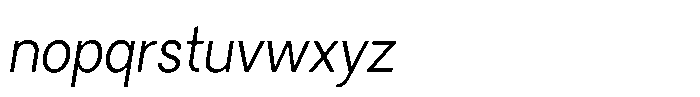 Tady Light X-Low Condensed Italic Font LOWERCASE