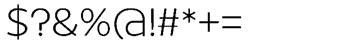 Tady Light X-Low Font OTHER CHARS