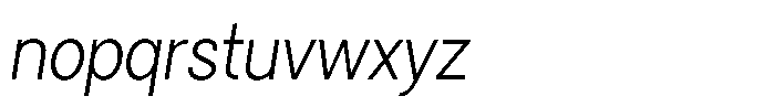 Tady Light X-Med Condensed Italic Font LOWERCASE