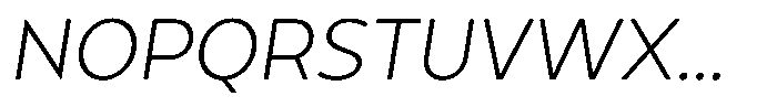 Tady Light X-Med Italic Font UPPERCASE