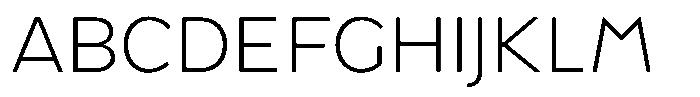 Tady Light X-Med Font UPPERCASE