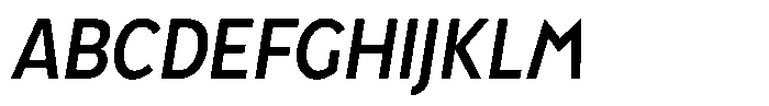 Tady Regular X-High Condensed Italic Font UPPERCASE