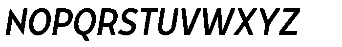 Tady Regular X-High Condensed Italic Font UPPERCASE