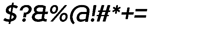 Tady Regular X-High Italic Font OTHER CHARS