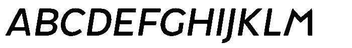 Tady Regular X-High Italic Font UPPERCASE