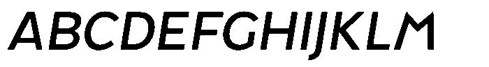 Tady Regular X-Low Italic Font UPPERCASE