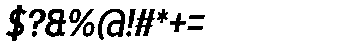 Tady Regular X-Med Condensed Italic Font OTHER CHARS