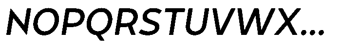 Tady Regular X-Med Italic Font UPPERCASE