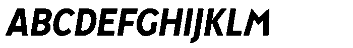 Tady Semibold X-High Condensed Italic Font UPPERCASE
