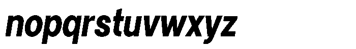 Tady Semibold X-High Condensed Italic Font LOWERCASE