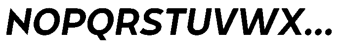 Tady Semibold X-High Italic Font UPPERCASE