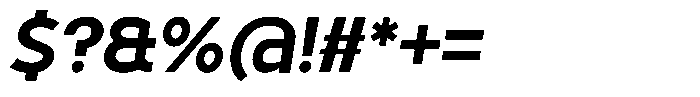 Tady Semibold X-Low Italic Font OTHER CHARS