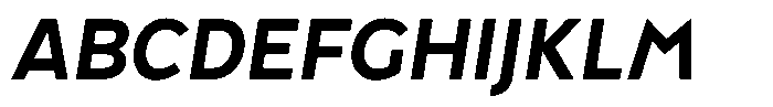 Tady Semibold X-Low Italic Font UPPERCASE