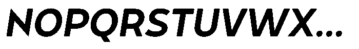Tady Semibold X-Low Italic Font UPPERCASE