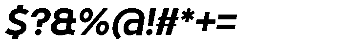 Tady Semibold X-Med Italic Font OTHER CHARS