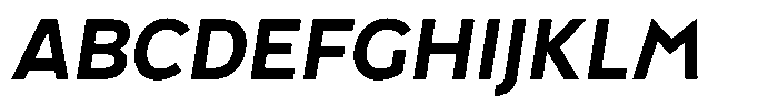 Tady Semibold X-Med Italic Font UPPERCASE