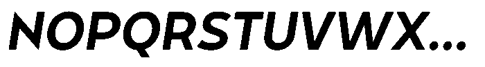 Tady Semibold X-Med Italic Font UPPERCASE